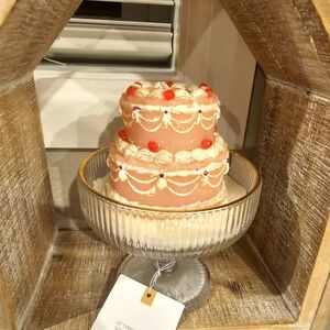 Jessica Simpson Pink Birthday Cake Candle